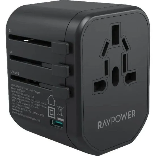 Ravpower Pd Pioneer 20W 3-Port Travel Charger - Black